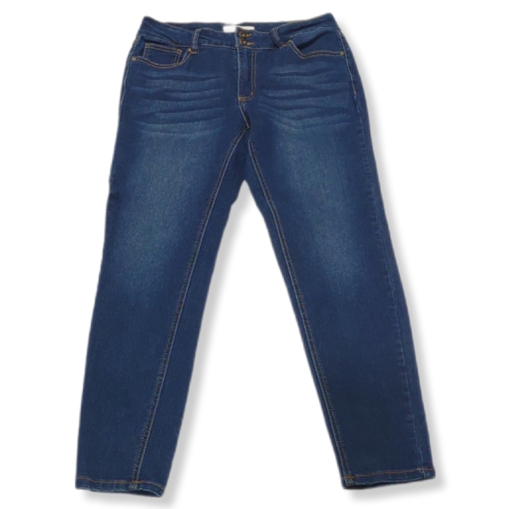 Ellen Tracy Cora Medium Wash Straight Leg Pants Women's Size 10